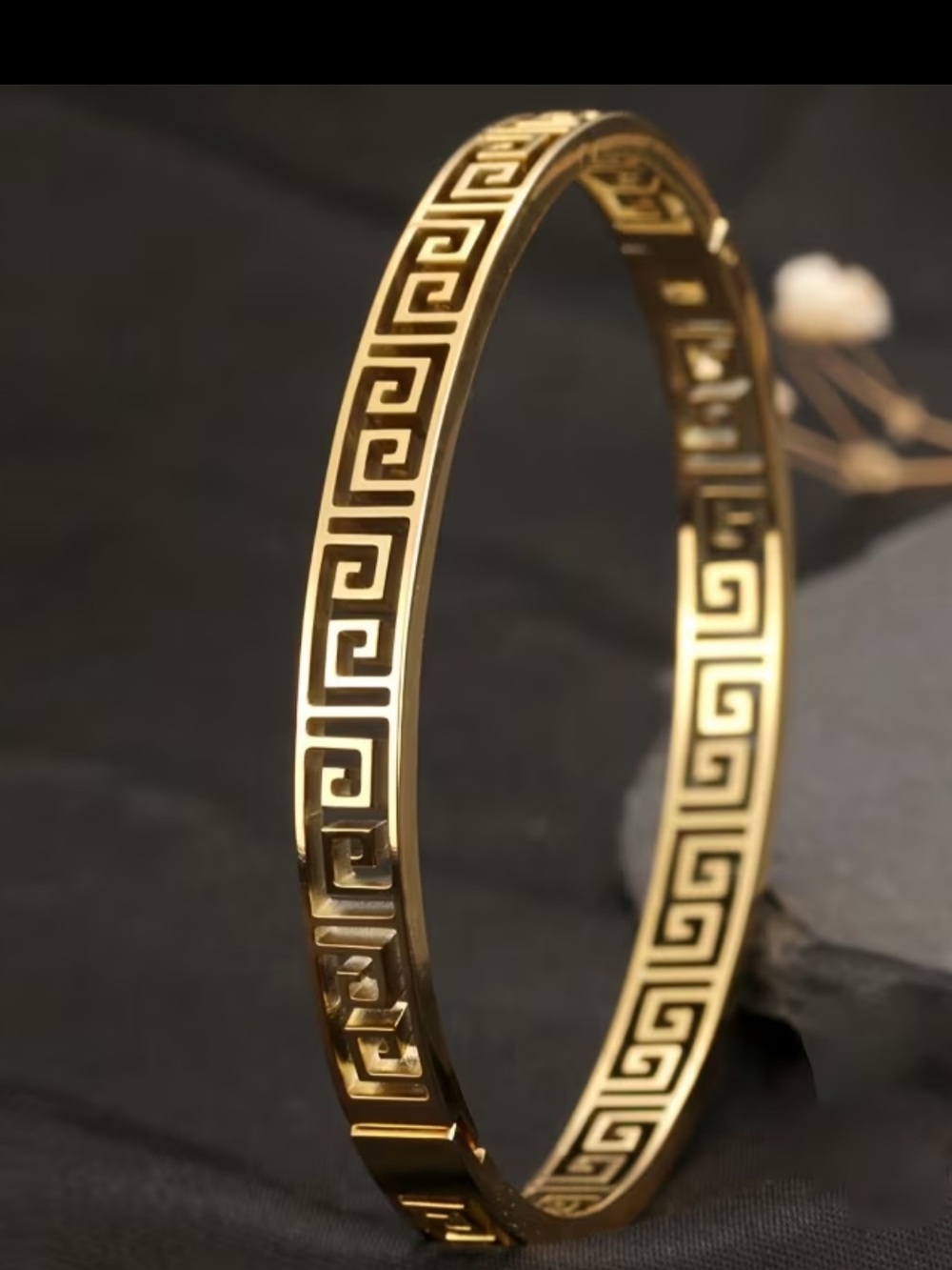 Affordable Fashion Finds Gold Greek Key Bangle Bracelet